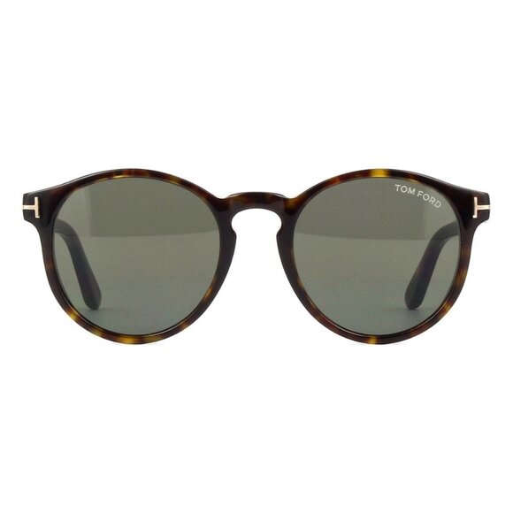 New TOM FORD Ian-02 Havana Round FT0591/S 52N Sunglasses Women - Picture 2 of 4